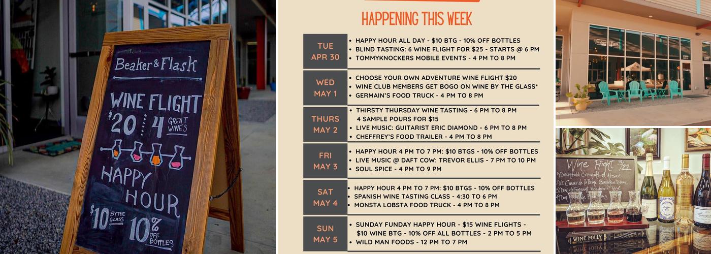 Beaker & Flask Wine Co. Menu