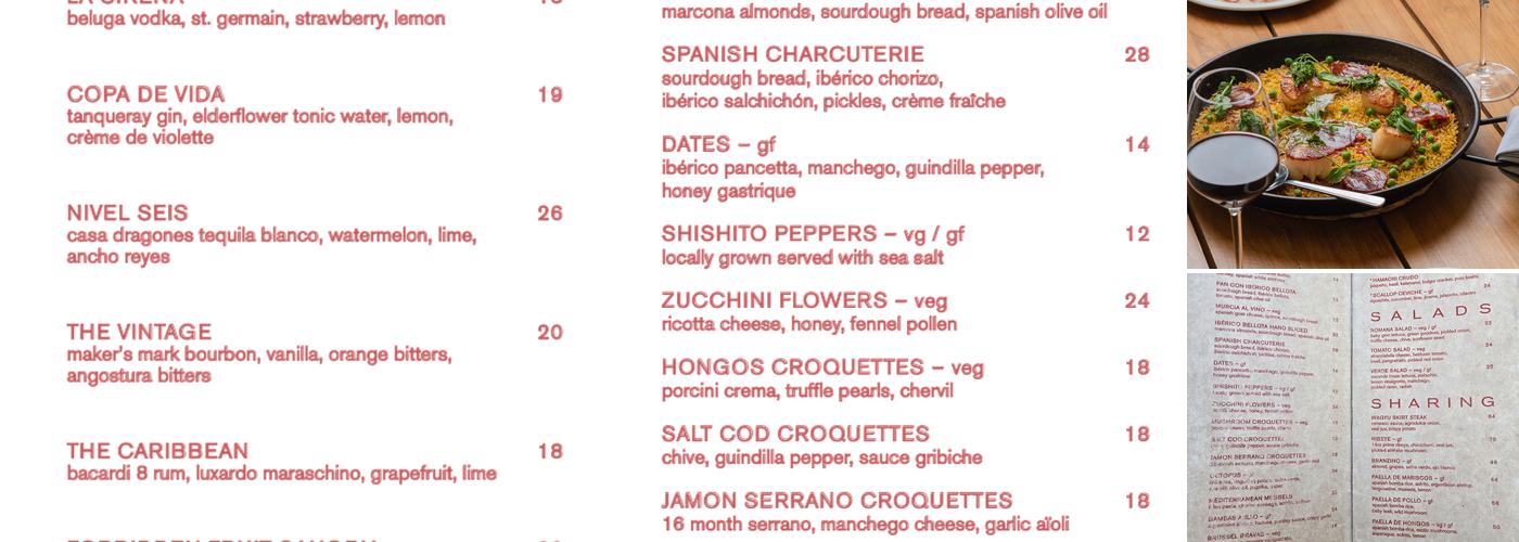 Level 6 Rooftop Menu