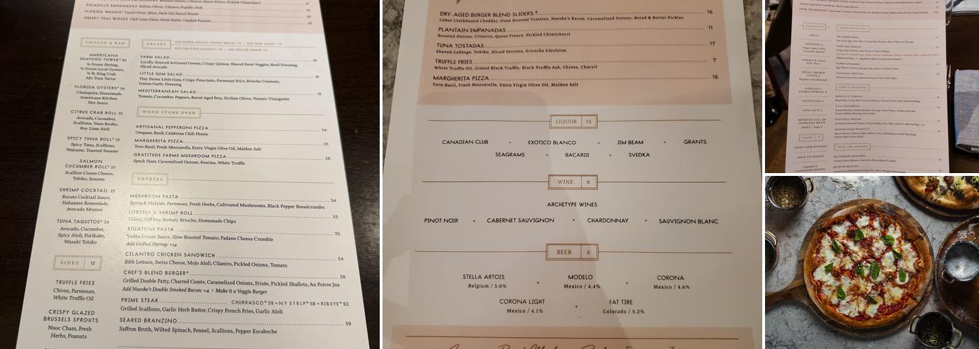 Americana Kitchen Menu