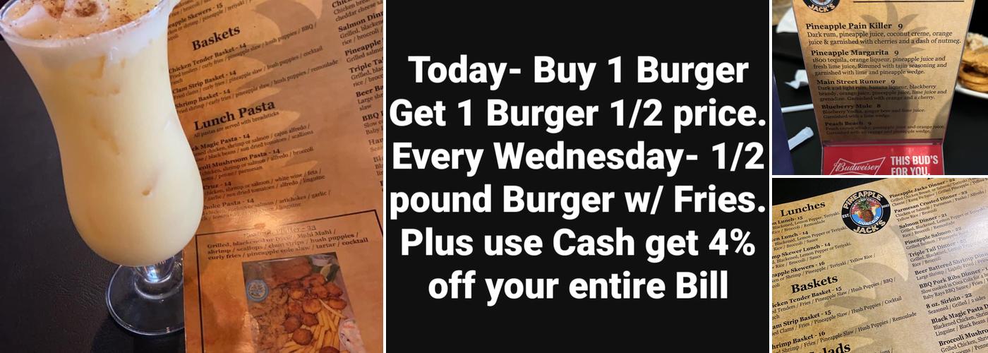 Pineapple Jacks Menu