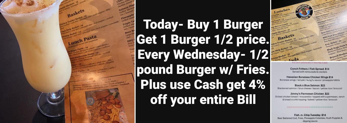 Pineapple Jacks Menu