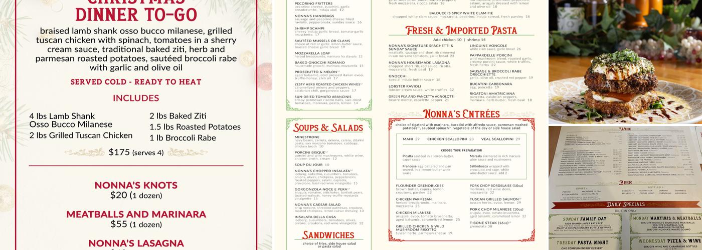 Nonna's Menu