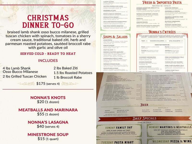 Nonna's Menu