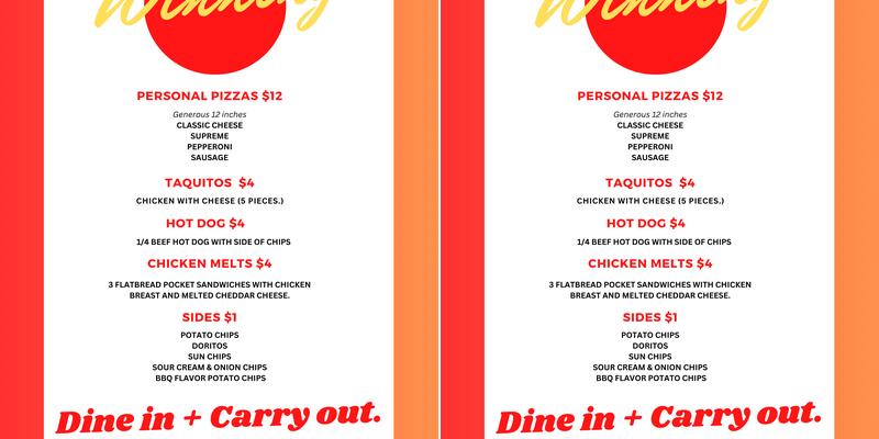 Winning Circle Menu