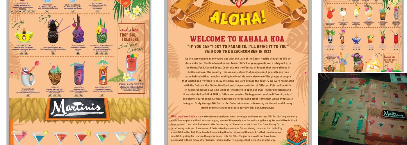 Kahala Koa Tiki Bar Menu