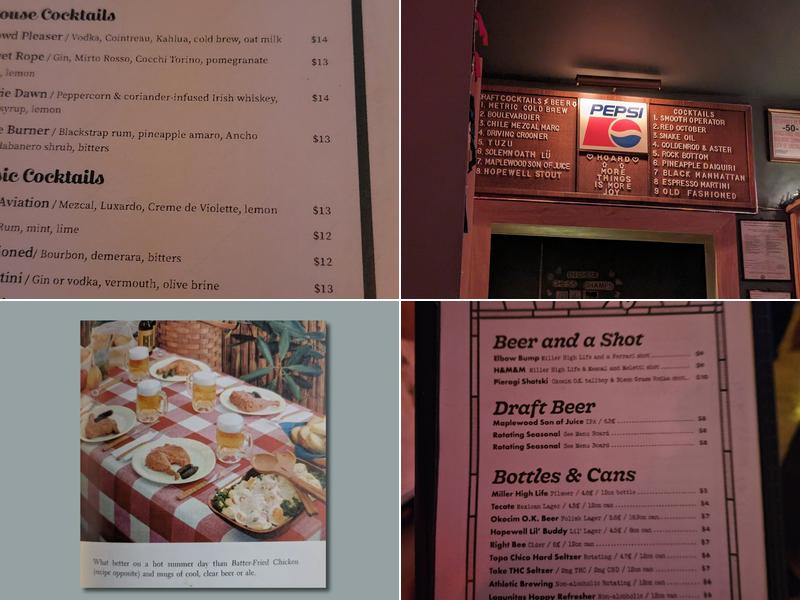Consignment Lounge Menu