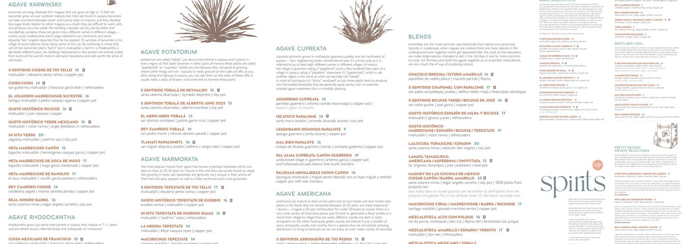 Pretty Decent Menu