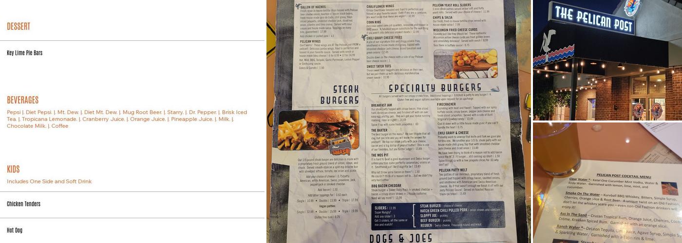 The Pelican Post Bar & Grille Menu