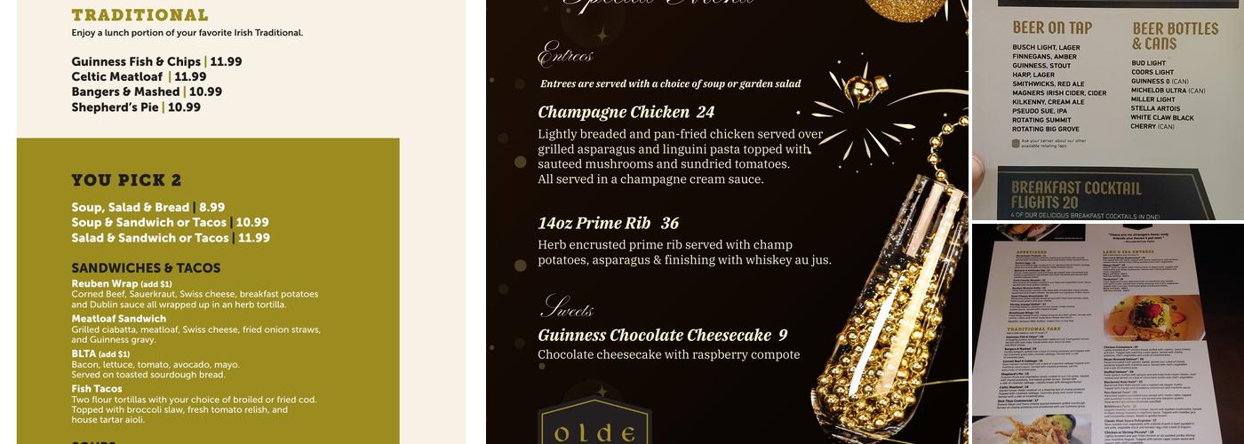 Olde Brick House Menu