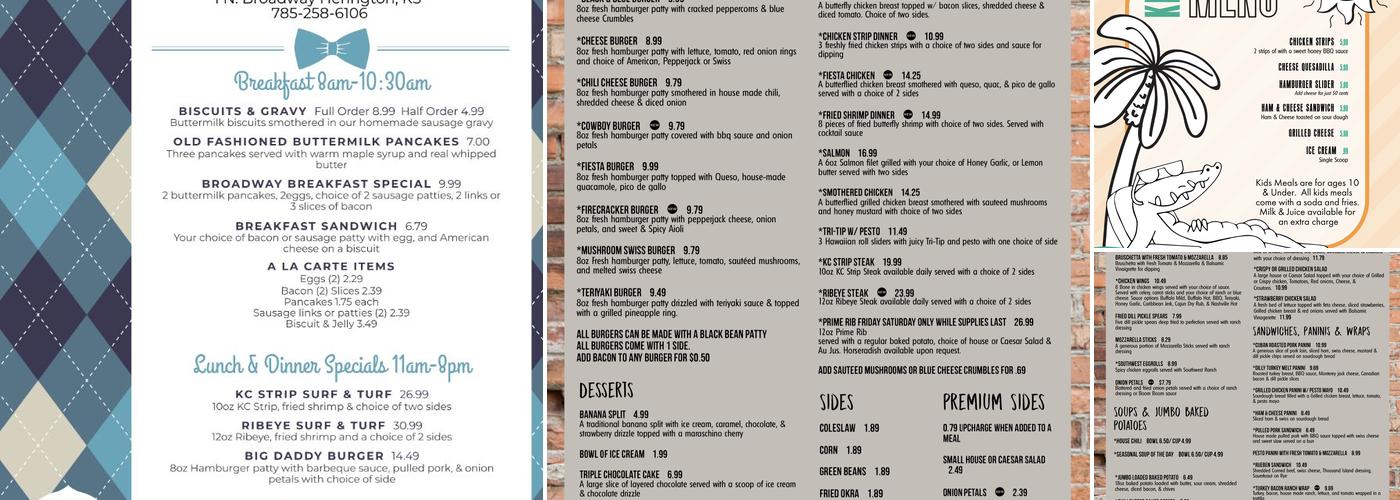 Broadway Station Menu