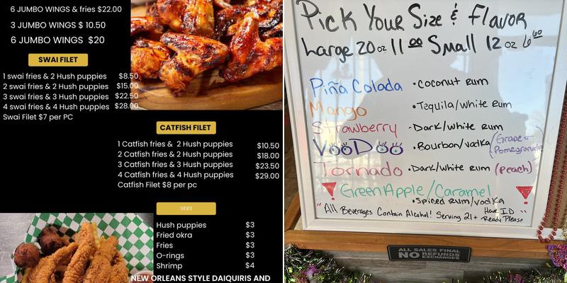 New Orleans Style Daiquiris & More Menu