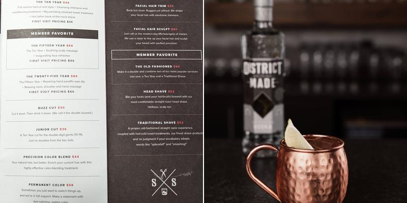 Scissors & Scotch Menu