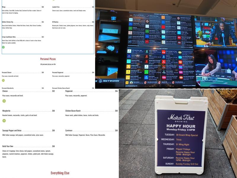 March First Brewing Cincinnati Menu