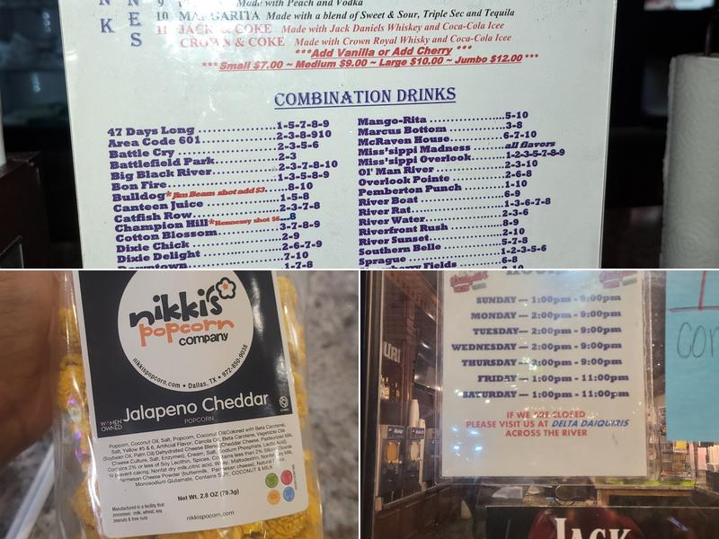 Daiquiri Hub Menu