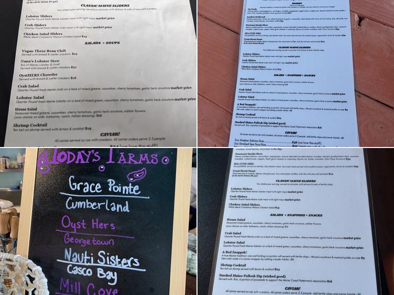 OystHERS Raw Bar & Bubbly Menu