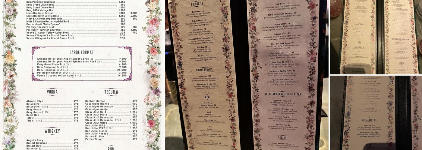 Caveau Menu