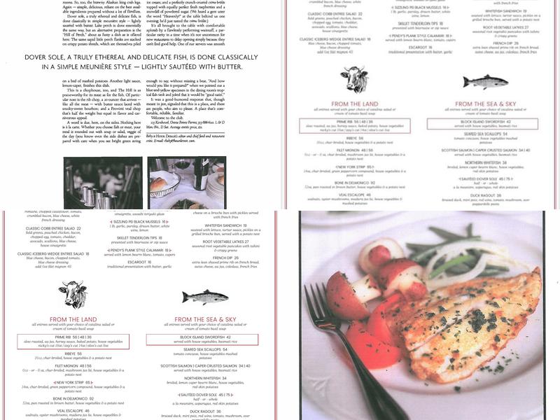 Pendy's Grosse Pointe Menu