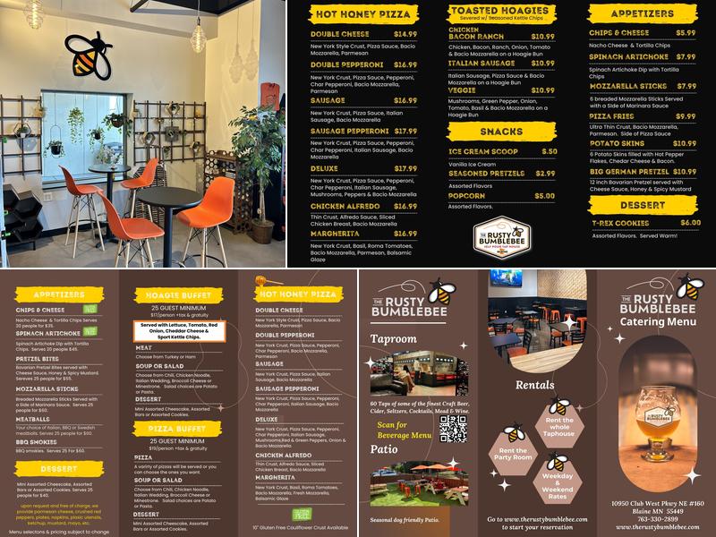 The Rusty Bumblebee Menu