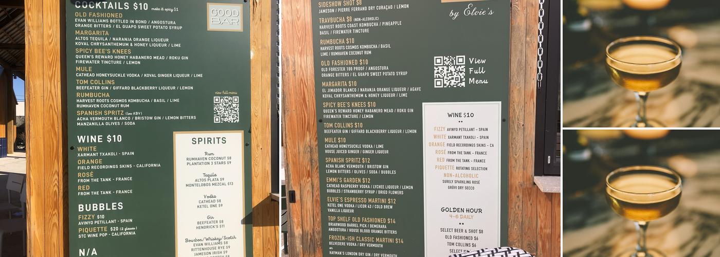Good Bar Menu