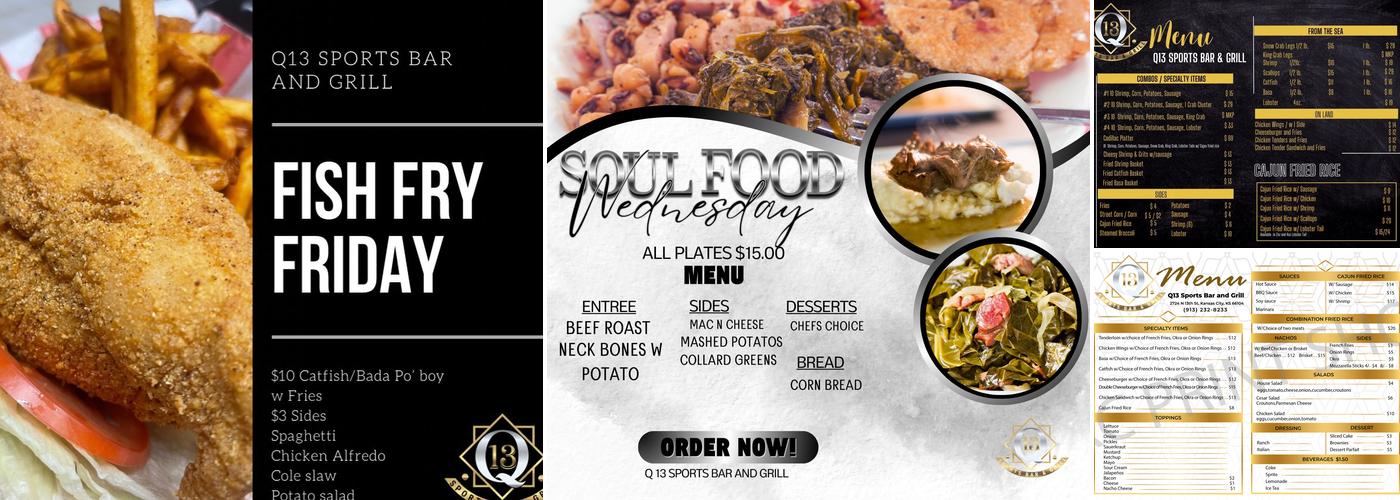 Q13 Sports Bar and Grill Menu