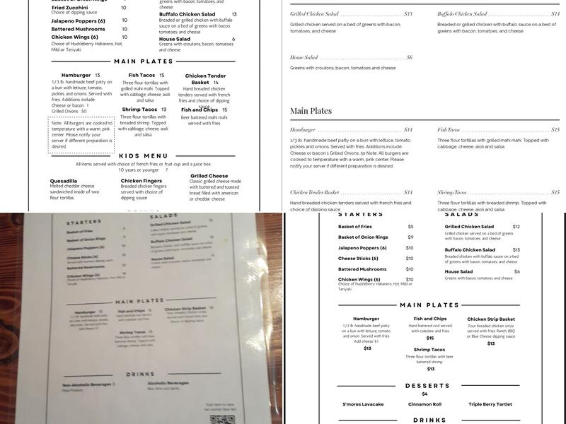 Lazy I Beerworks Menu