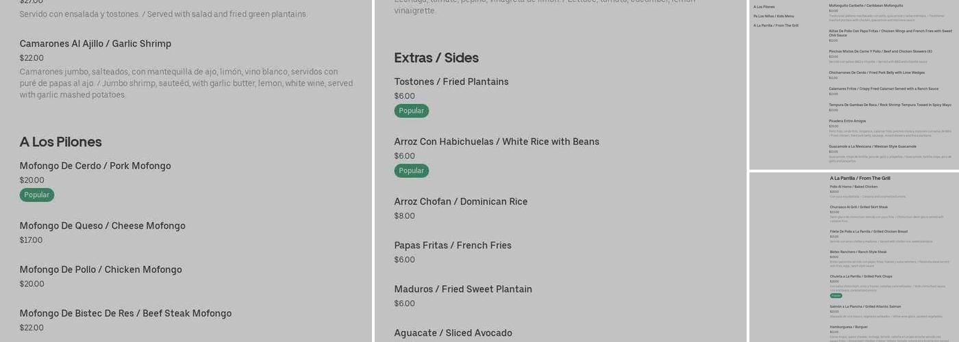 EL PILON RESTAURANT Menu
