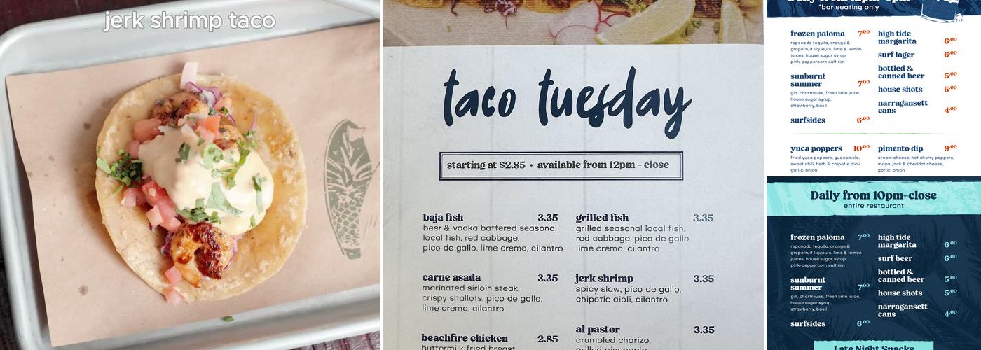 Ditch Kitchen & Surf Bar Menu