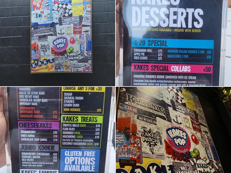 Kakes NYC Menu