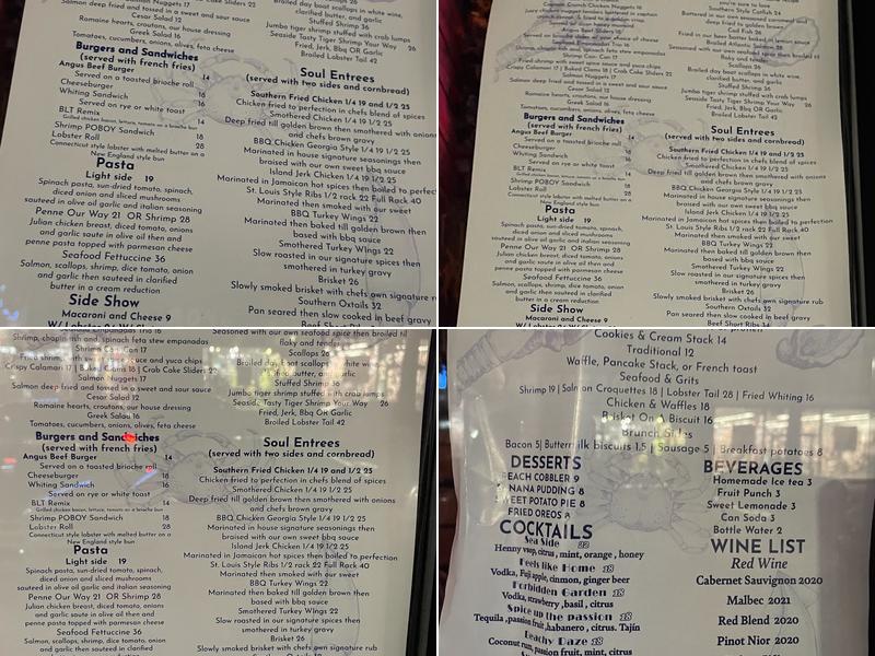 Seaside NYC Menu