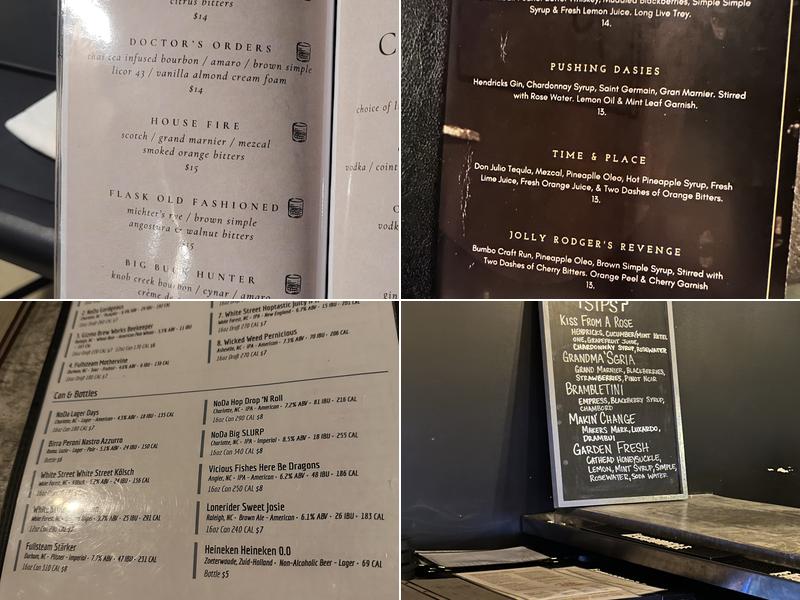 Flask Cocktail Bar Menu