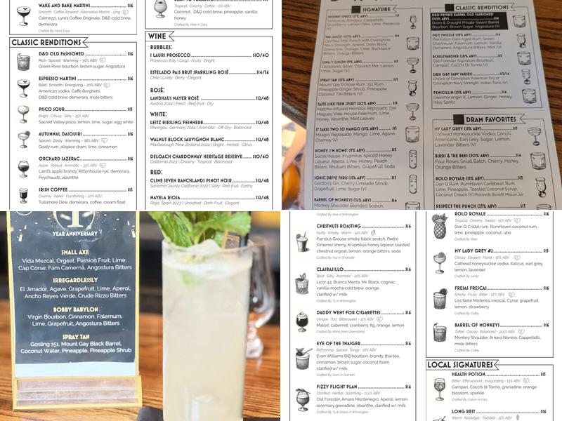 Dram & Draught Menu
