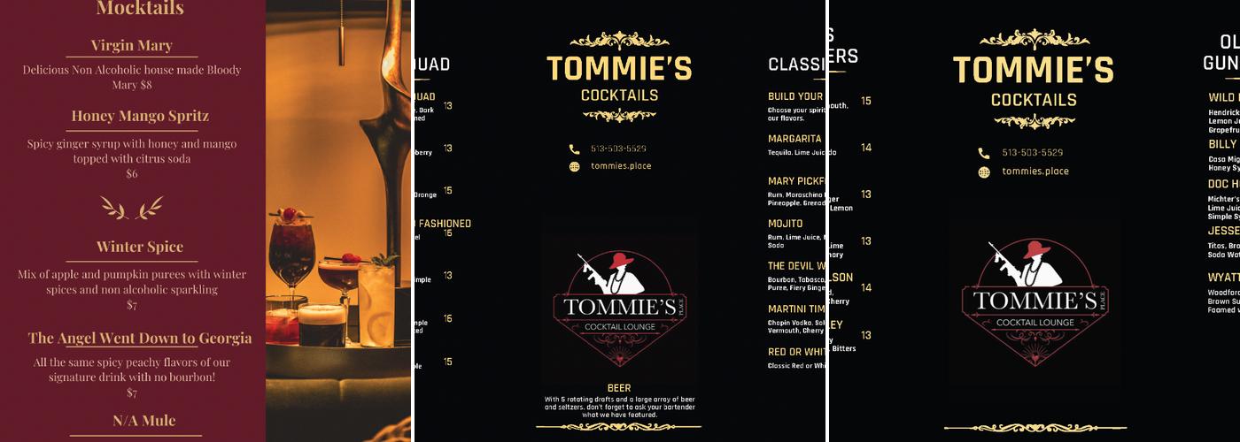 Tommie's Place Menu