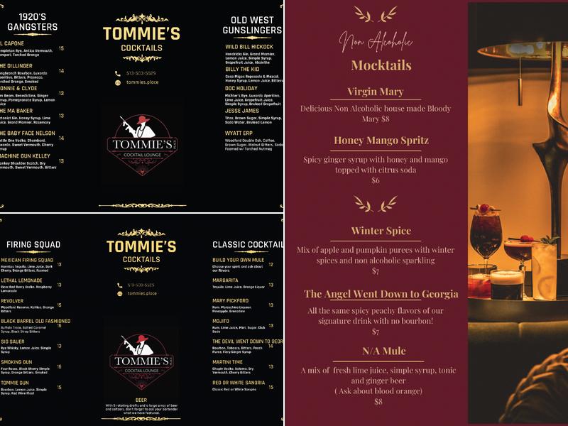 Tommie's Place Menu