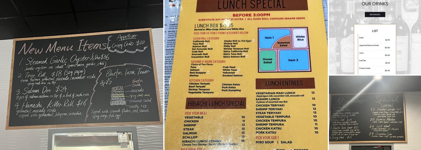 Inaka Sushi Bar & Hibachi (Edmond/Rose Creek) Menu