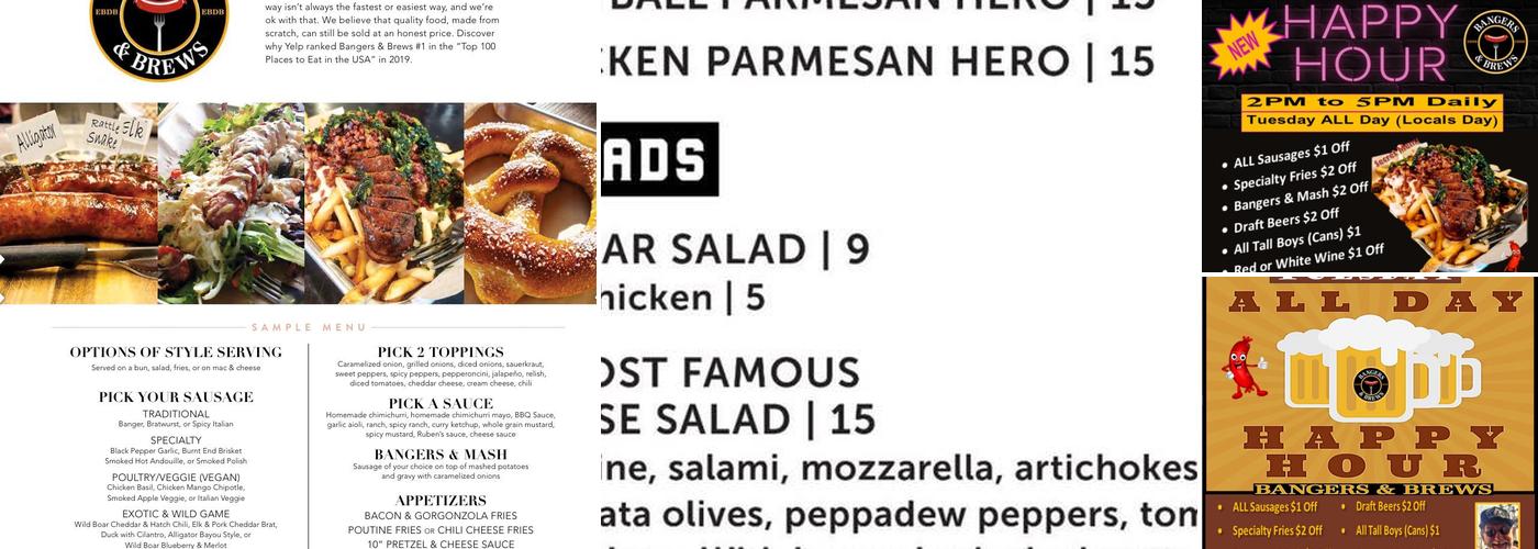 Bangers & Brews - Redmond, OR Menu