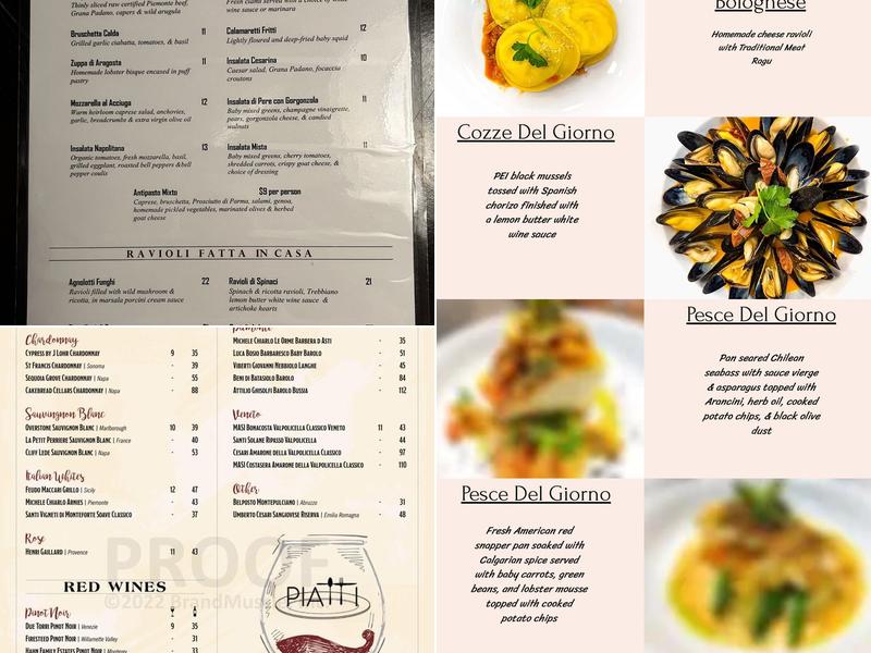 Piatti Menu