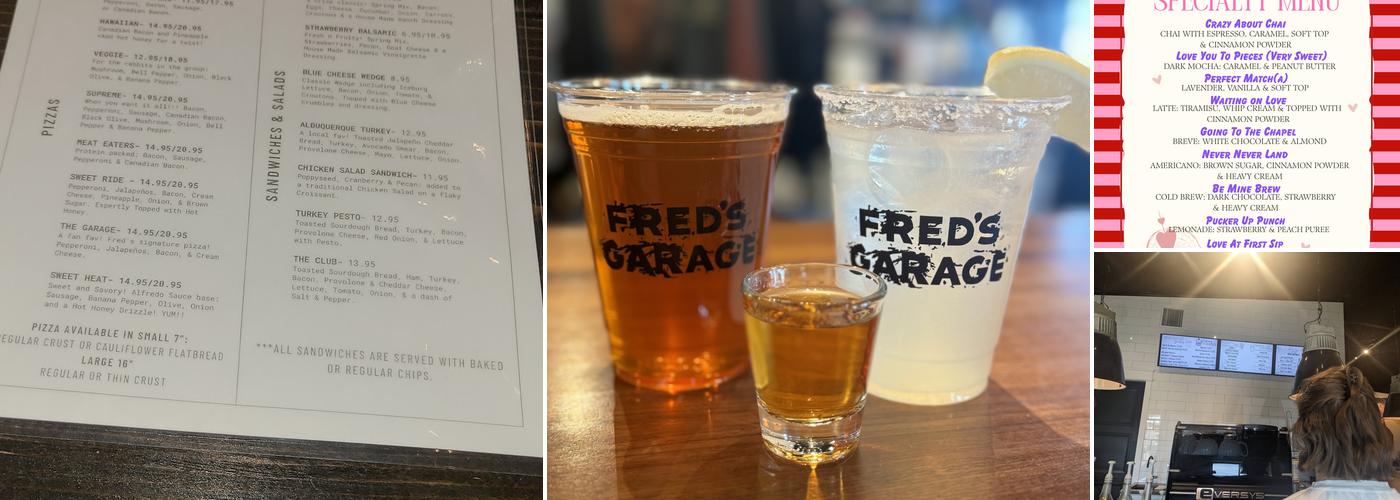 Fred's Garage Menu