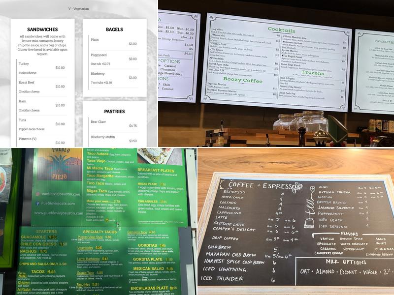 Progress Coffee + Beer Menu