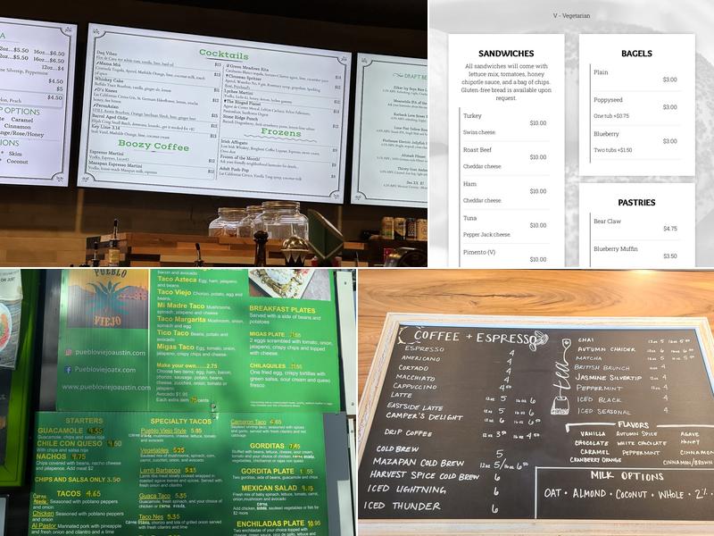 Progress Coffee + Beer Menu