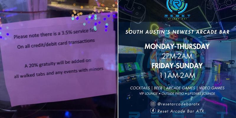 Reset Arcade Bar Menu