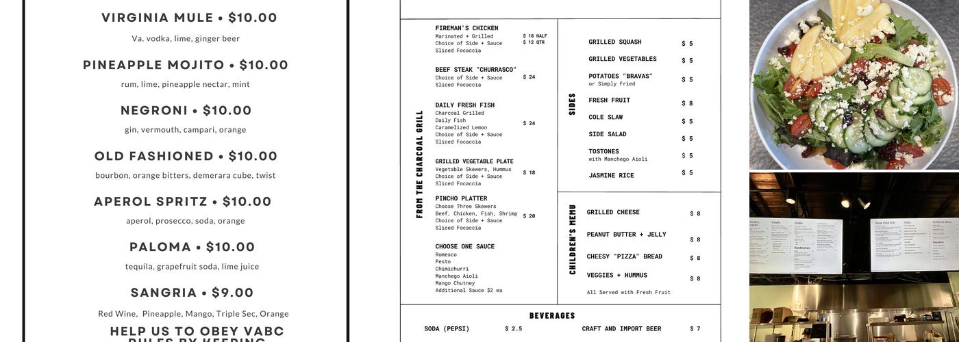 Exchange Cafe Menu
