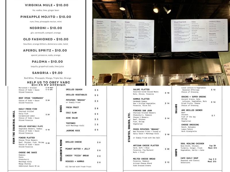 Exchange Cafe Menu