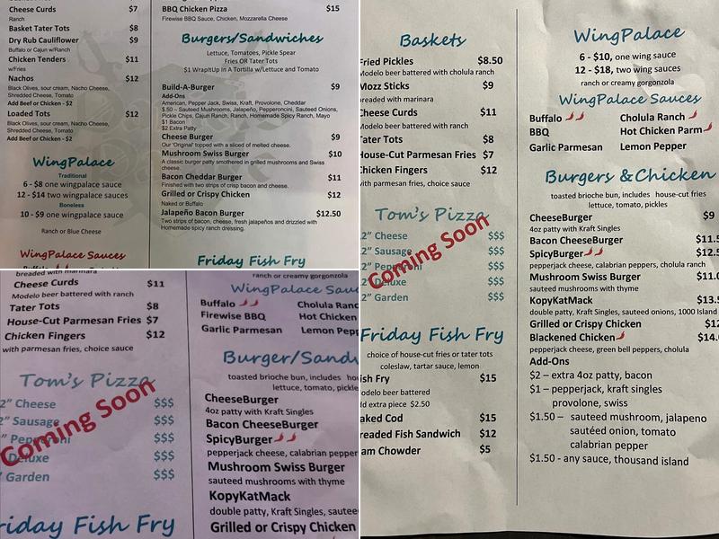 Daniel's palace Menu