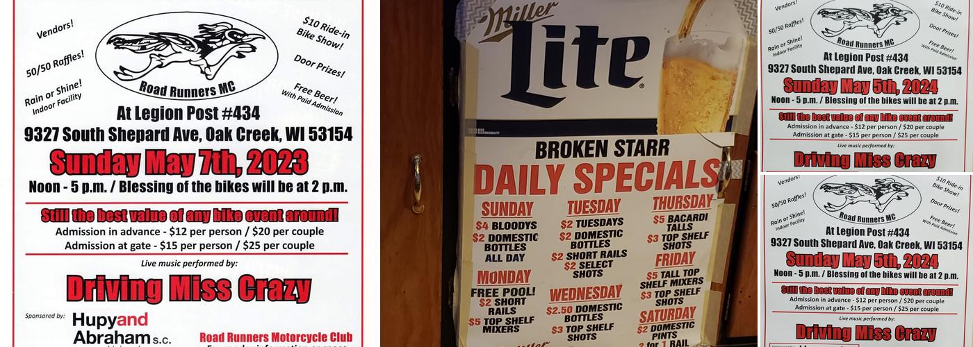 Broken Starr Menu