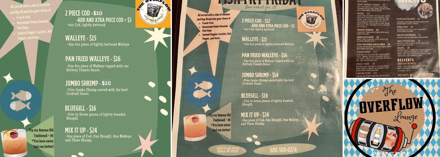 The Overflow lounge Menu