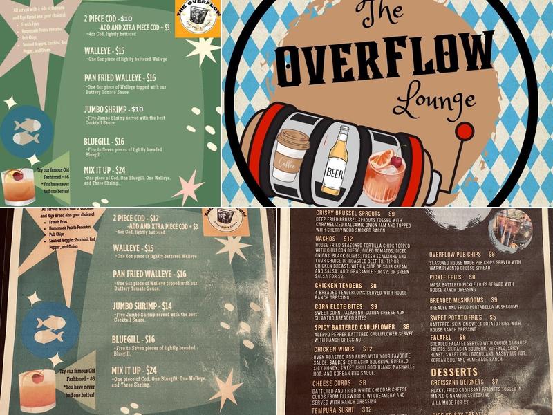 The Overflow lounge Menu