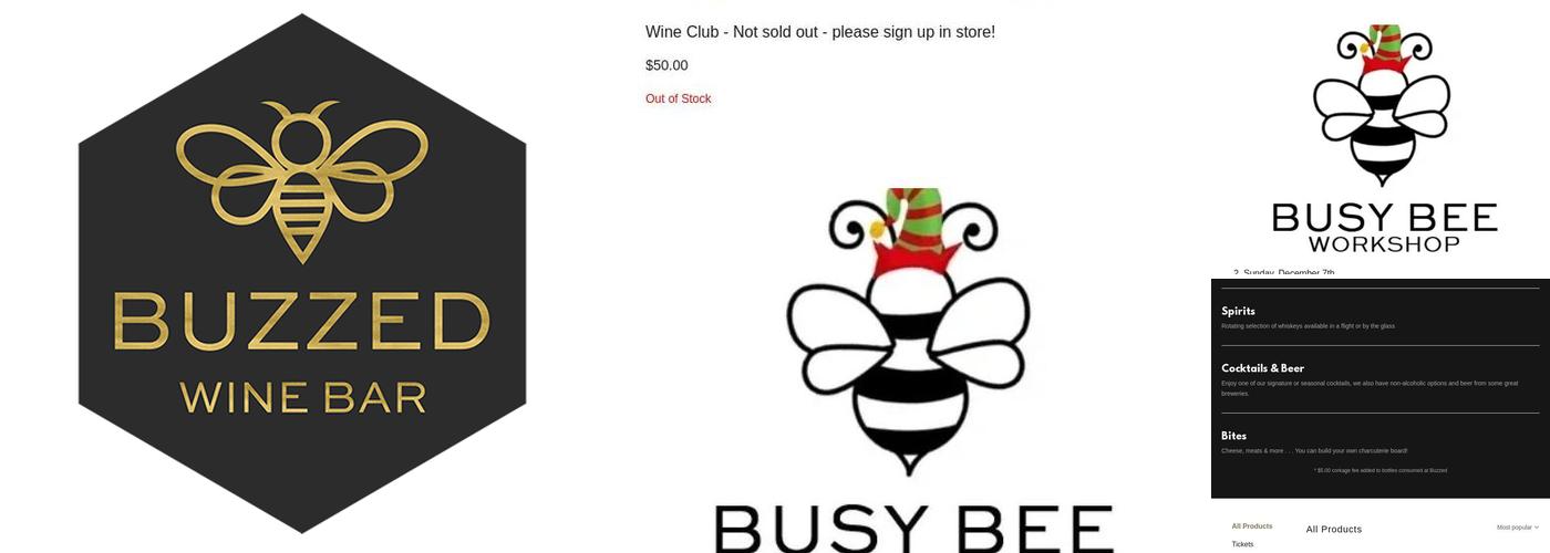 Buzzed Wine Bar Menu