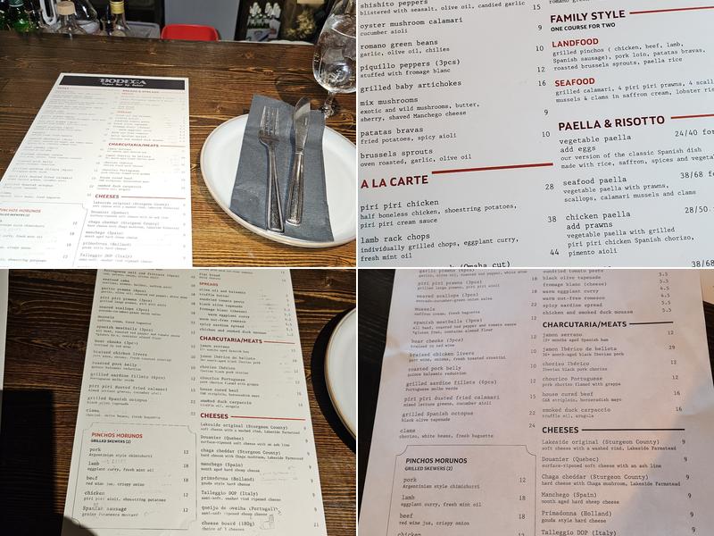 Bodega Ellerslie Menu