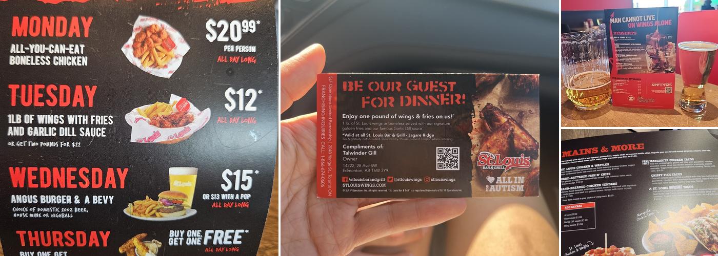 St. Louis Bar & Grill Menu