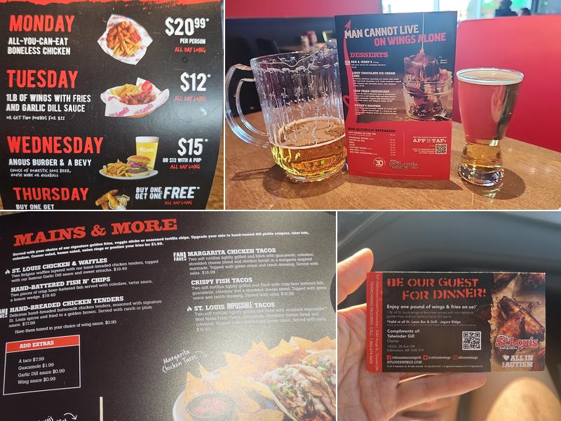 St. Louis Bar & Grill Menu